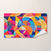 幾何学色の感情 バスタオルセット (ハンドタオル)