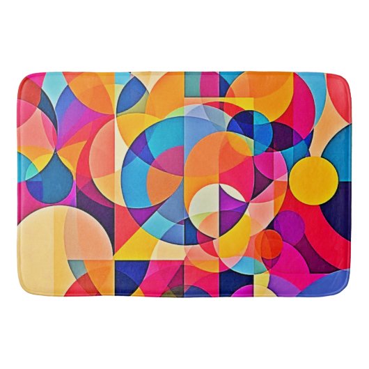 幾何学色の感情 バスマット (正面)