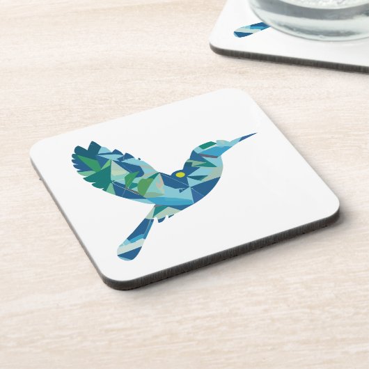 幾何学色の鳥 コースター (左側)