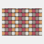 幾何学色ブロックパターン ラッピングペーパーシート (正面3)