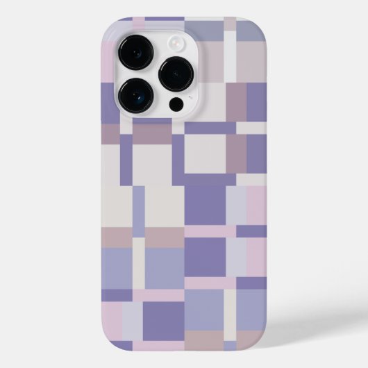 幾何学色ブロックパターン – 紫とラテ Case-Mate iPhoneケース (裏面)