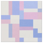 幾何学色ブロック長方形 – ピンクと青 ファブリック (クローズアップ)