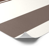 幾何学色ブロック長方形 – 茶色とベージュ ポスター (角)
