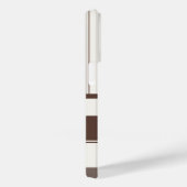 幾何学色ブロック長方形 – 茶色とベージュ Case-Mate iPhoneケース (裏面 / 右)