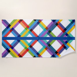 幾何学色数々ののビーチタオル ビーチタオル