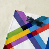 幾何学色数々ののビーチタオル ビーチタオル (インサイチュ)