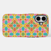 幾何学花模様レトロ虹 Case-Mate iPhoneケース (裏面 (横))