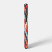 幾何学菱形: ビンテージカラフルパターン iPhoneケース (左側面)