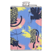 幾何学虎、ヒョウ：子供のパターン。 フラスク (裏面)