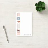 幾何学虹モノグラムポストイットノート – オレンジ ポストイット (オフィス)