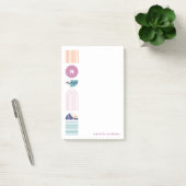 幾何学虹モノグラムポストイットノート – 紫 ポストイット (オフィス)