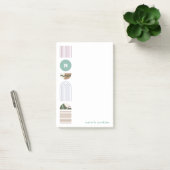 幾何学虹モノグラムポストイットノート – 緑 ポストイット (オフィス)