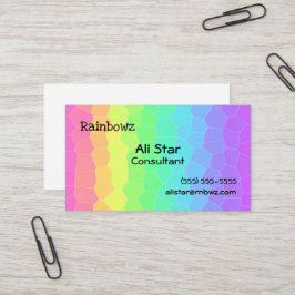 幾何学虹色のグラデーションの名刺 名刺