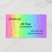 幾何学虹色のグラデーションの名刺 名刺 (正面)