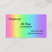 幾何学虹色のグラデーションの名刺 名刺 (正面)