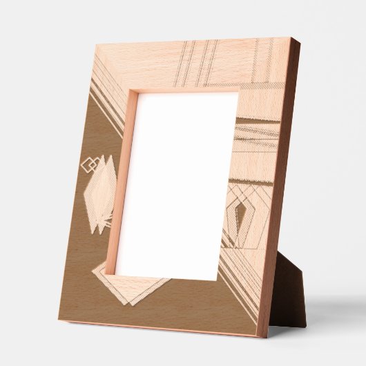 「幾何学表現」 5 x 7レーザー彫刻枠 レーザー彫刻フレーム (左)