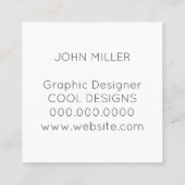 幾何学角モノグラムイニシャルグレモダンー スクエア名刺 (裏面)