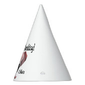 幾何学象の頭誕生日の年齢と名前 パーティーハット (右)