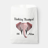 幾何学象の頭誕生日の年齢と名前 フェイバーバッグ (正面)