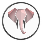 幾何学象の頭 アイスホッケーパック (正面)