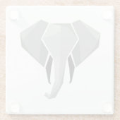 幾何学象の頭 ガラスコースター (裏面)