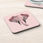 幾何学象の頭 コースター (左側)