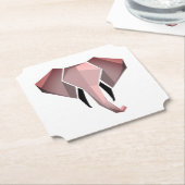 幾何学象の頭 ペーパーコースター (アングル)