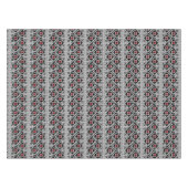 幾何学赤と黒のフォークルーマニアのモチーフ テーブルクロス (正面(横))