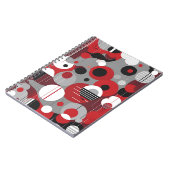 幾何学赤のノートパソコはっきりしたン – およモダンび円 ノートブック (左側)