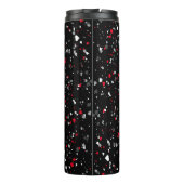 幾何学赤灰色ブラックテラゾモノグラム タンブラー (裏面)