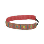 幾何学赤青&黄ヴィンテージ部族 アスレチックヘッドバンド (右)