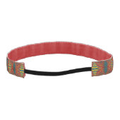 幾何学赤青&黄ヴィンテージ部族 アスレチックヘッドバンド (裏面)