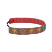 幾何学赤青&黄ヴィンテージ部族 アスレチックヘッドバンド (左)
