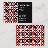 幾何学赤黒幾何学模様 名刺 (正面/裏面)
