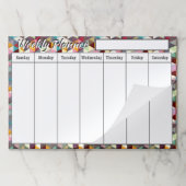 幾何学週間プランナーシート紙パッド ペーパーパッド (折り畳み)