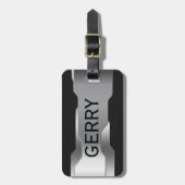 幾何学金銀ステンレス鋼の外観 ラゲッジタグ (正面縦)