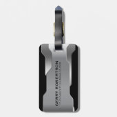 幾何学金銀ステンレス鋼の外観 ラゲッジタグ (裏面縦)