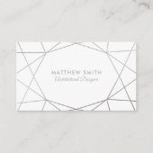 幾何学銀ラインモダンビジネスカー 名刺 (正面)