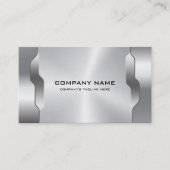 幾何学銀灰色メタリックテクスチャ 名刺 (正面)