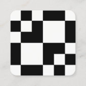 幾何学長方形と正方形 – 白黒 スクエア名刺 (正面)