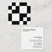 幾何学長方形と正方形 – 白黒 スクエア名刺 (正面/裏面)