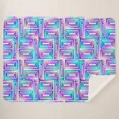 幾何学長方形の毛布 シェルパブランケット (正面(横))