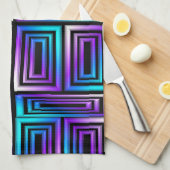幾何学長方形キッチンタオル キッチンタオル (四つ折り)