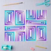 幾何学長方形ティッシュペーパー 薄葉紙 (クラフト)