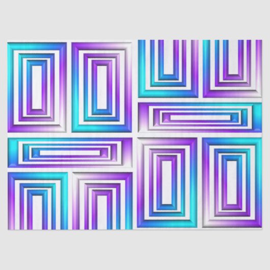 幾何学長方形ティッシュペーパー 薄葉紙 (正面)