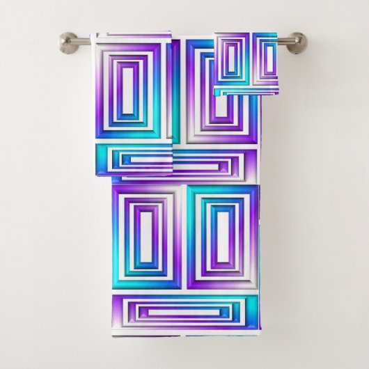 幾何学長方形バスタオル バスタオルセット (インサイチュ)