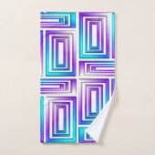 幾何学長方形バスタオル バスタオルセット (ハンドタオル)