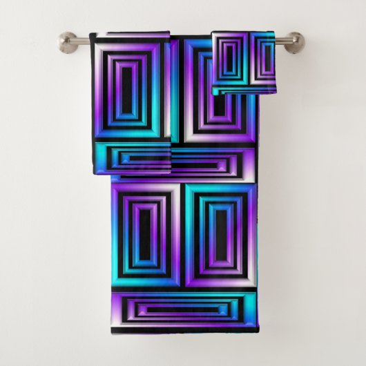 幾何学長方形バスタオル バスタオルセット (インサイチュ)