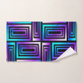 幾何学長方形バスタオル バスタオルセット (ハンドタオル)