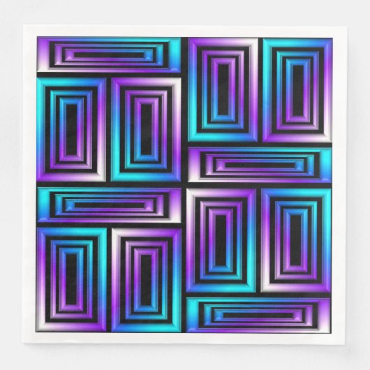 幾何学長方形紙ナプキン (正面)